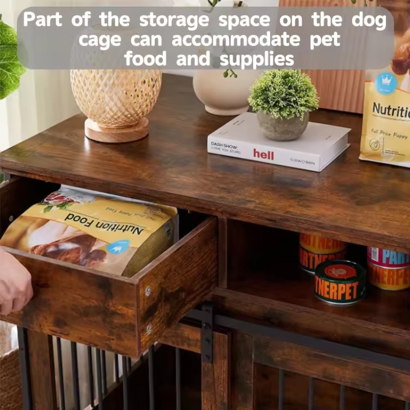 Dog Crate Furniture Supplier - Luxury Solid Wood Storage Drawers