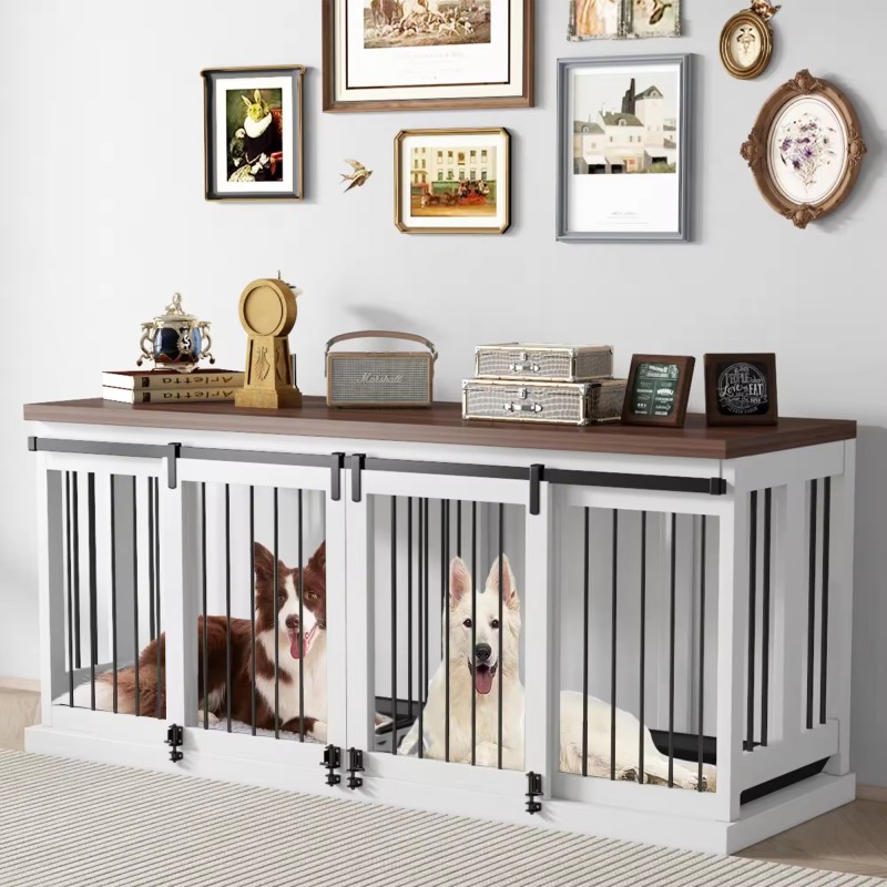 Pet Kennel Factory - Wooden End Table Sliding Door Decorative