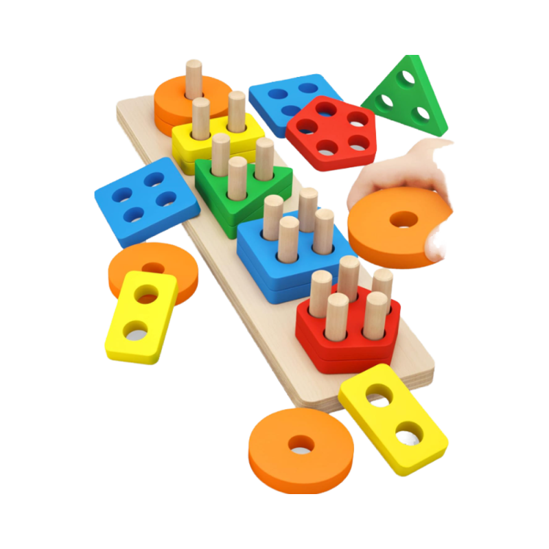 Montessori Tower Manufacturer - Rainbow Rotating Stacking Infant