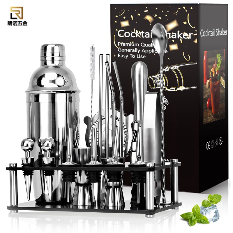 Cocktail Shaker Set Manufacturer - Stainless Steel with Bar Tools