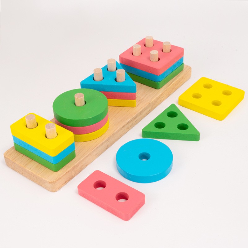 Montessori Tower Manufacturer - Rainbow Rotating Stacking Infant