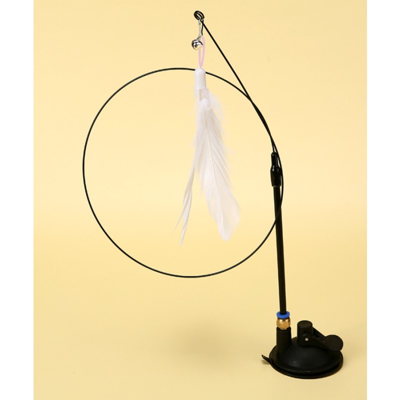 Cat Teaser Wand Factory - Steel Wire Feather Suction Cup Toy