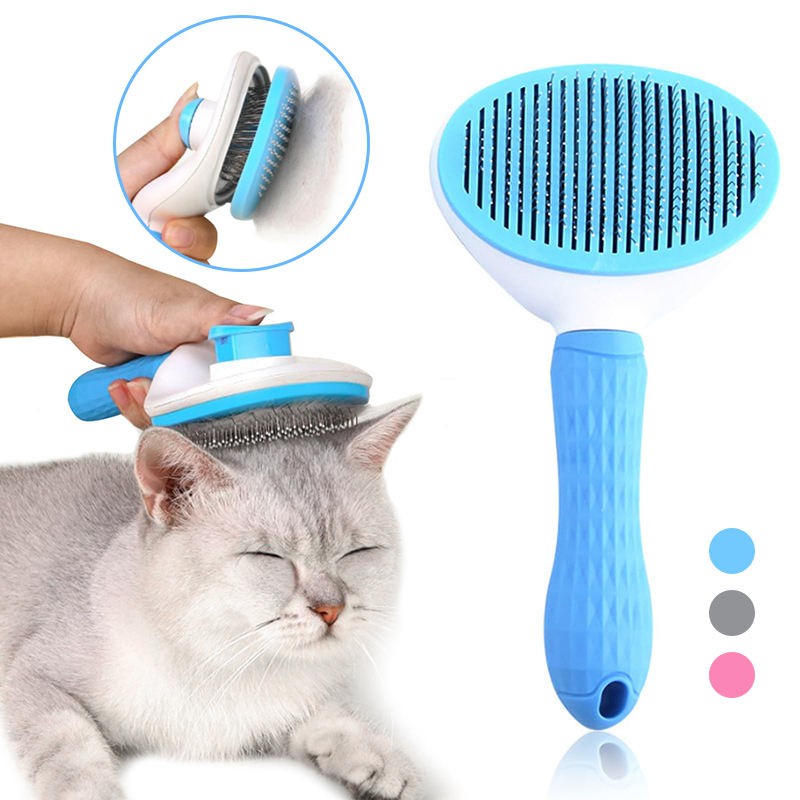 Pet Grooming Brush Supplier - Self-Cleaning Slicker Comb OEM