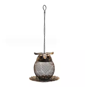 Bird Feeder Supplier - Large Capacity Hanging Metal Owl