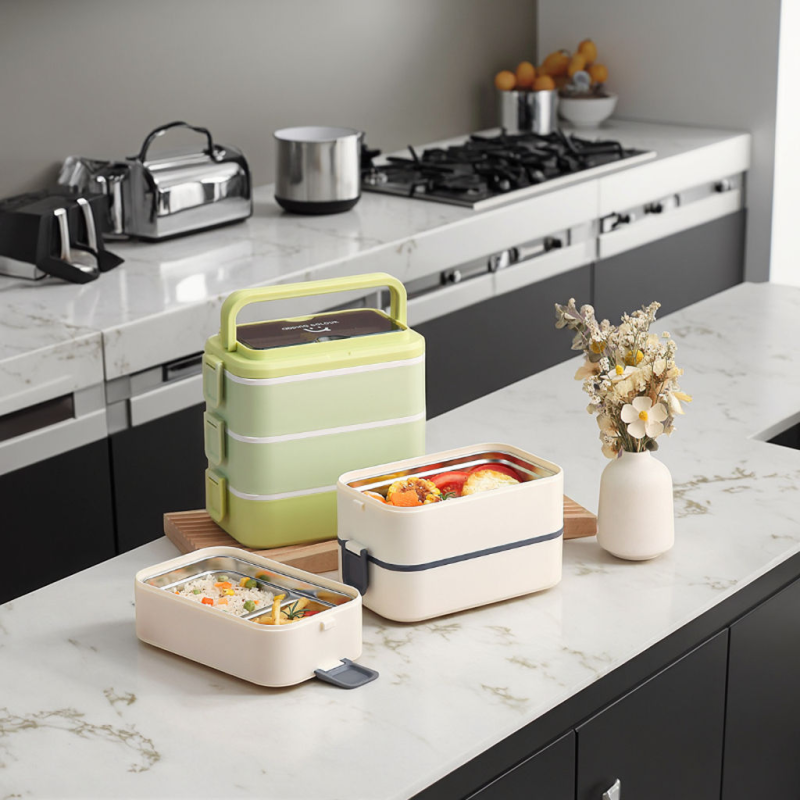 Food Storage Container Factory - Stackable 3 Tier Stainless Steel