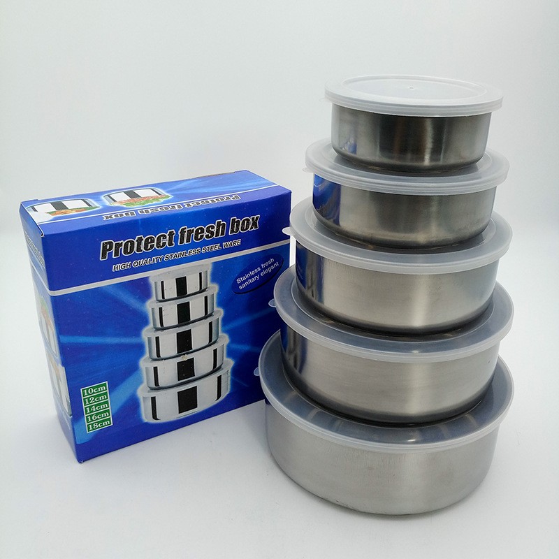Food Storage Jar Supplier - 5pcs Stainless Steel Crisper Set