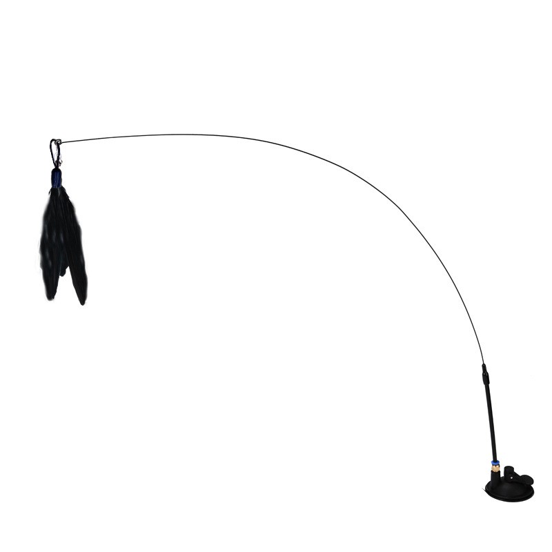 Cat Teaser Wand Factory - Steel Wire Feather Suction Cup Toy