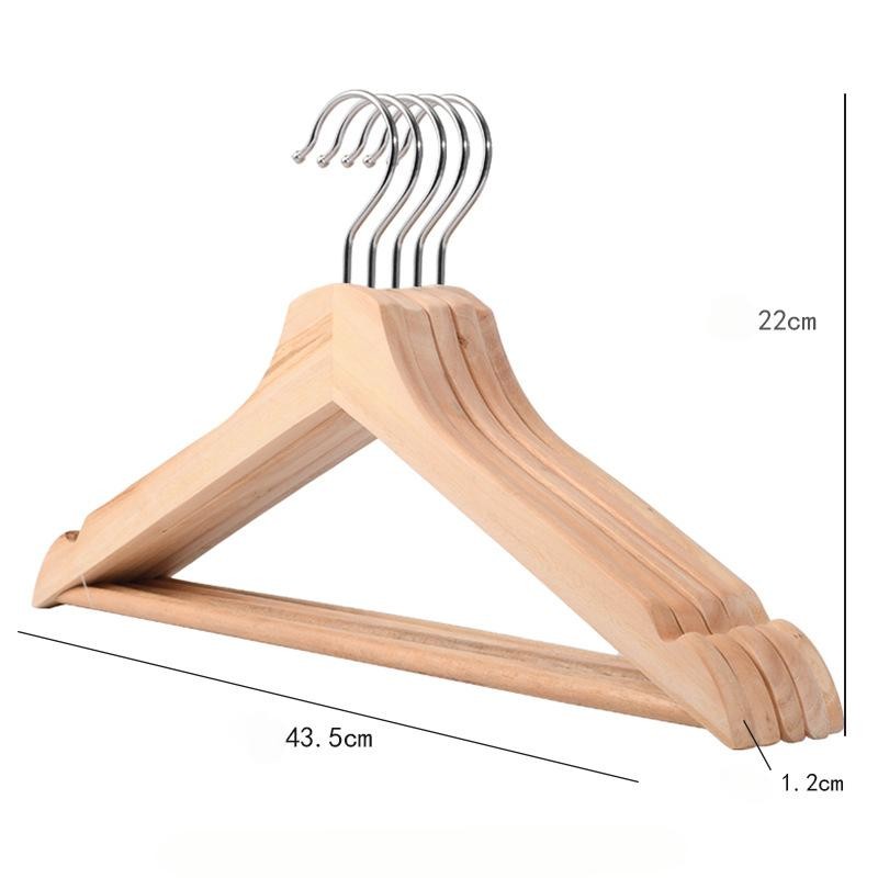 Wooden Hangers Supplier - 10-Piece Notched Non-Slip Design