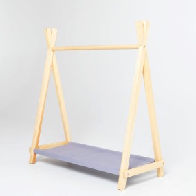 Nursery Storage Rack Supplier - Dress up Station Fabric Shelf Pine Wood