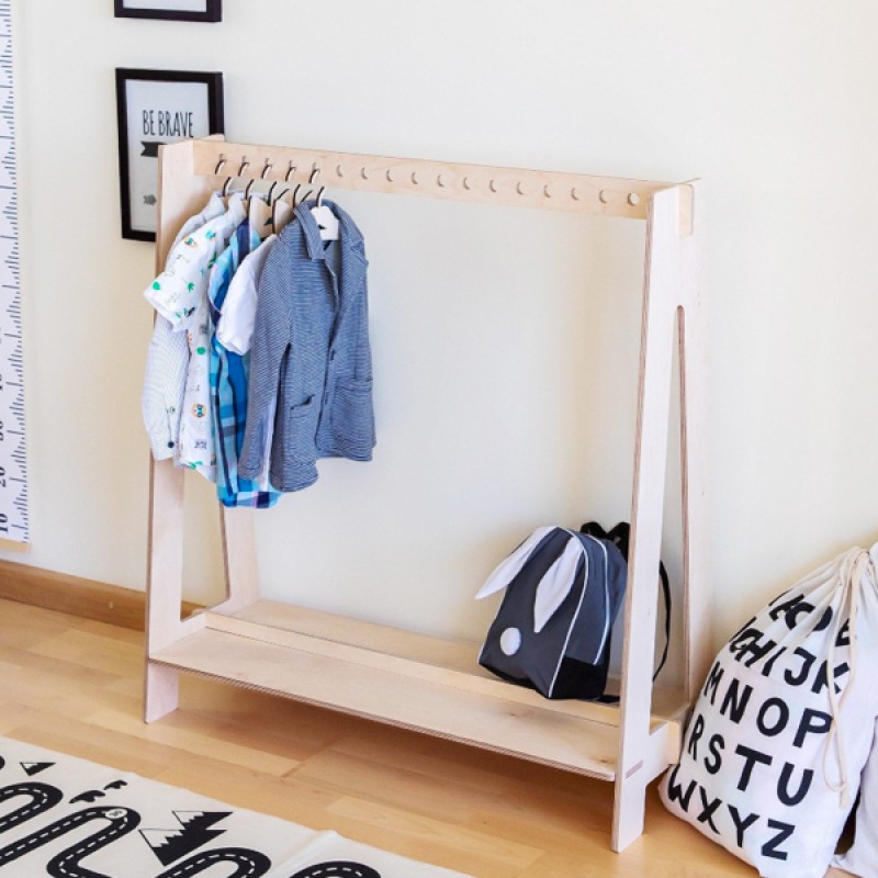Timber Clothing Rack Factory - A Frame Rack Kids Room Storage Hanger