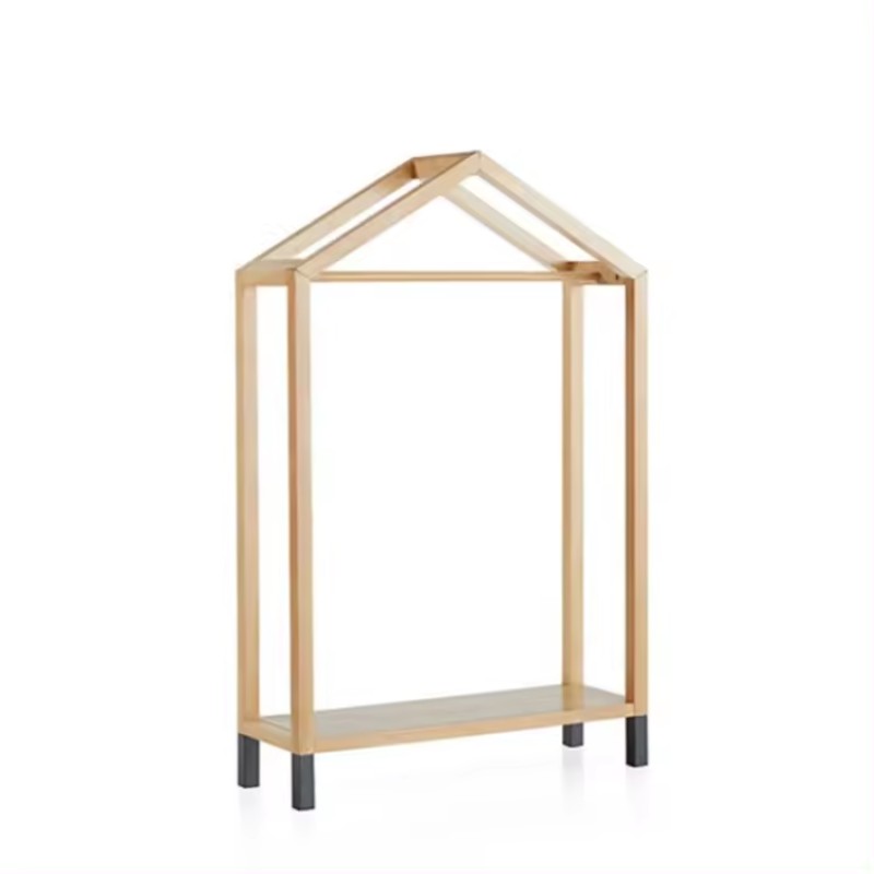 Wooden Clothes Rack Supplier - Solid Wood Kids Garment Display Stand