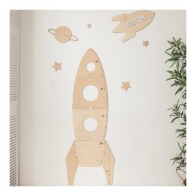 Wooden Growth Chart Factory - Rocket Sign Height Chart Nursery Decor