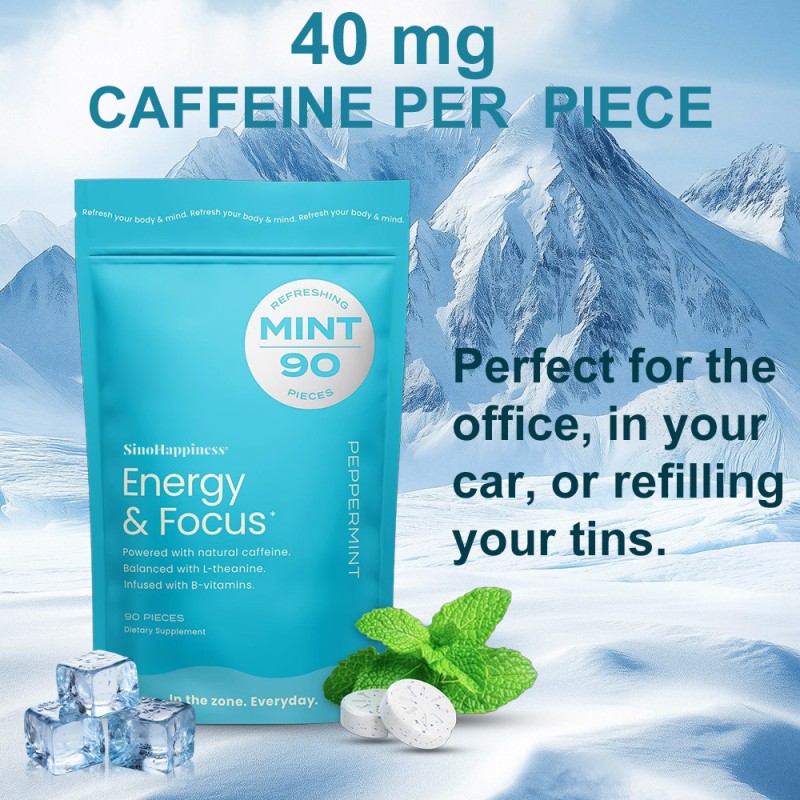 Energy Focus Gum Factory - OEM Caffeine Tablets Cross-Border Trade