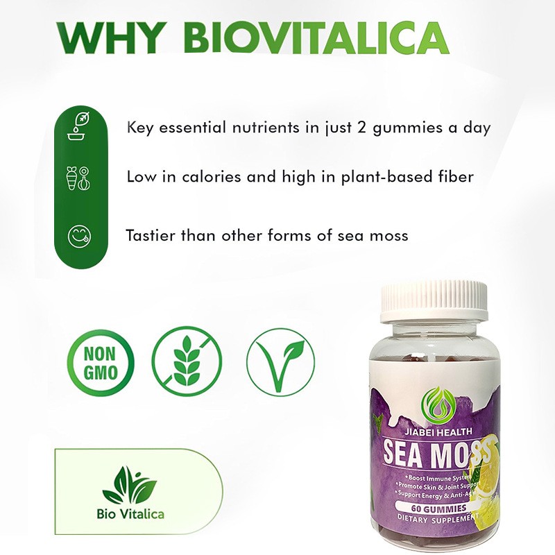 Sea Moss Gummies Factory - Delicious Herbal Extract Capsule Form Bottle
