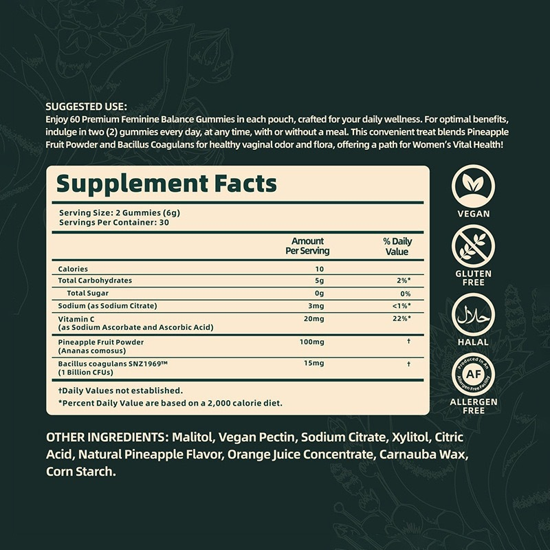 Women Balance Gummies Supplier - Vitamin-Enhanced Feminine Wellness Food