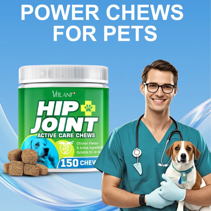 High Protein Dog Supplement Factory - Muscle Gain Power Chews with Amino Acids