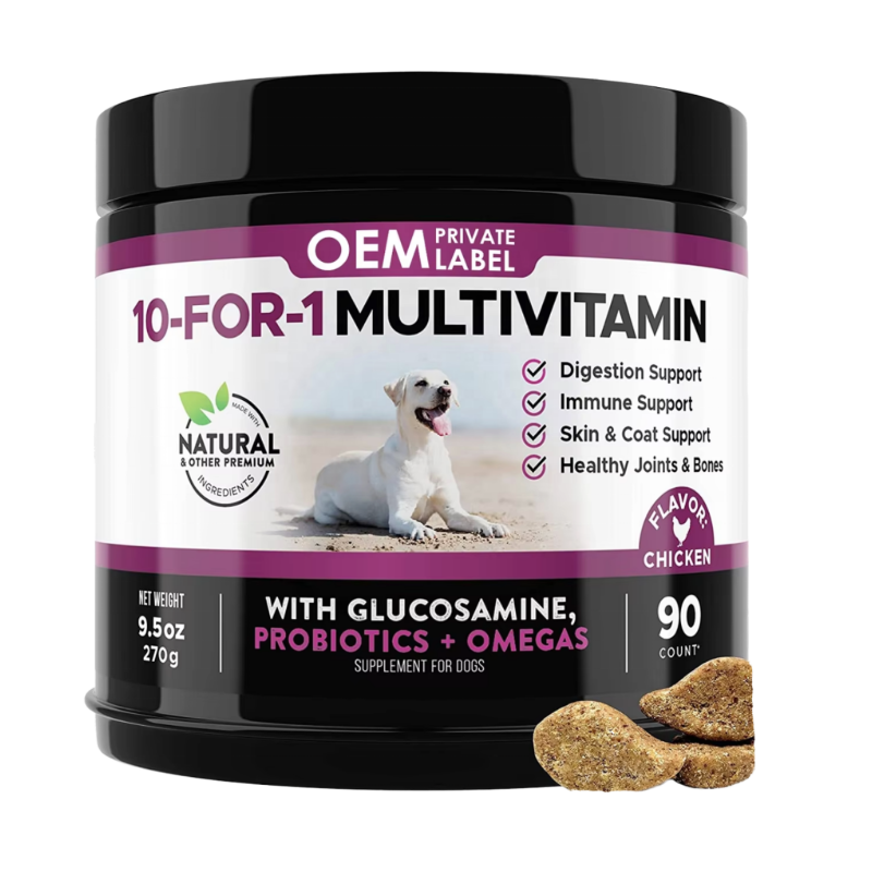Multivitamin Soft Chew Dog Supplement Factory - 11-in-1 Hip Joint Skin Health
