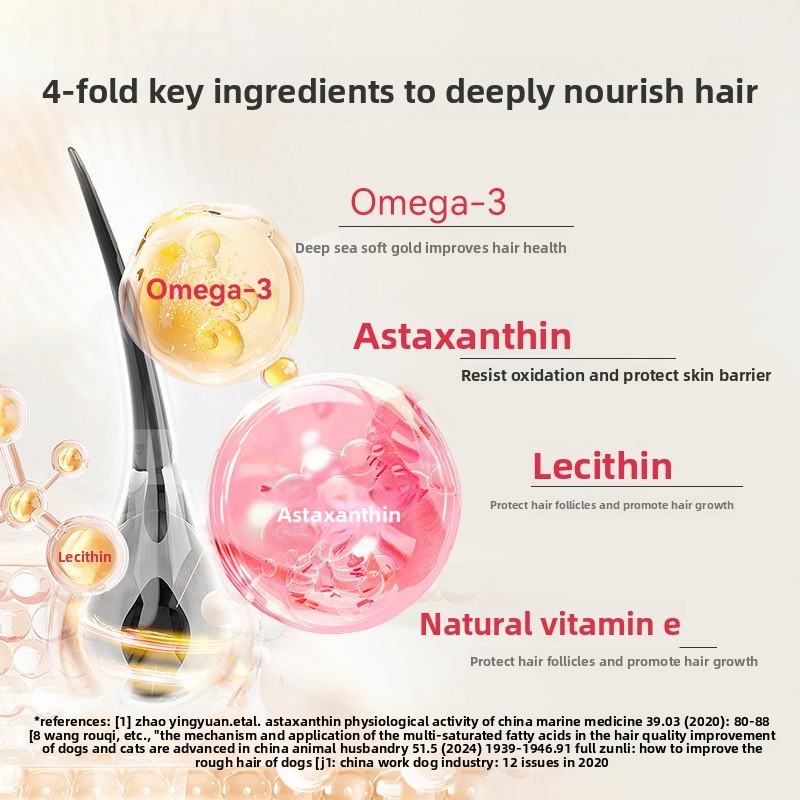 Fish Oil Krill Tablets Supplier - Nutritional Beauty Hair Care for Dog Cat