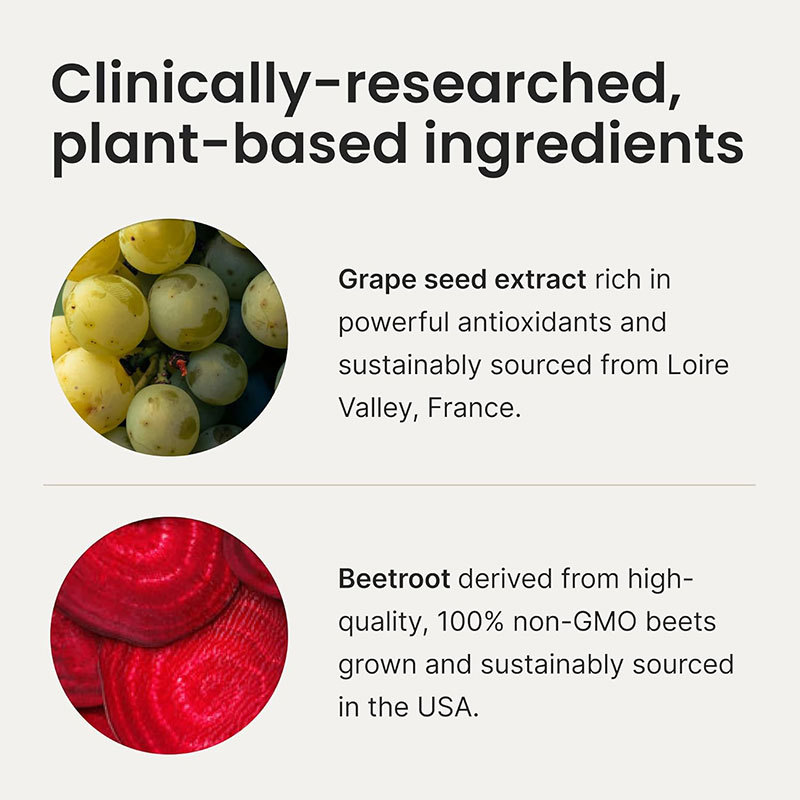 CoQ10 Gummies Supplier - Fresh Grape Seed Beetroot Custom Glass Bottle