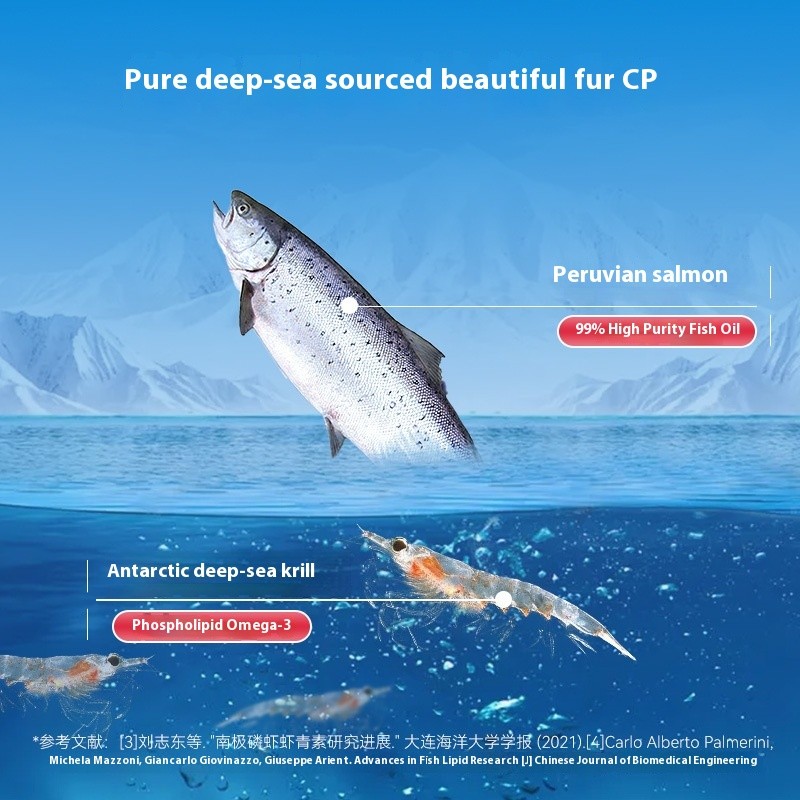 Fish Oil Krill Tablets Supplier - Nutritional Beauty Hair Care for Dog Cat