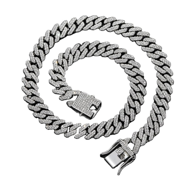 Men Jewelry Factory - OEM ZIRCON Miami Curb Choker