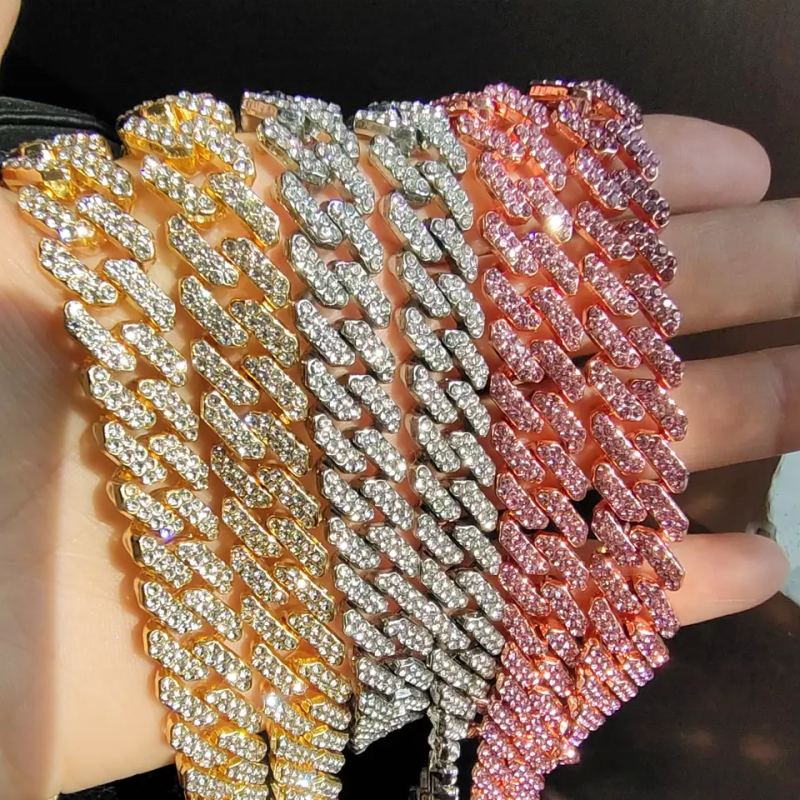 Men Jewelry Factory - OEM ZIRCON Miami Curb Choker