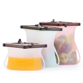 Silicone Storage Bag Manufacturer - 1000ML Eco-friendly Reusable Slide Lock