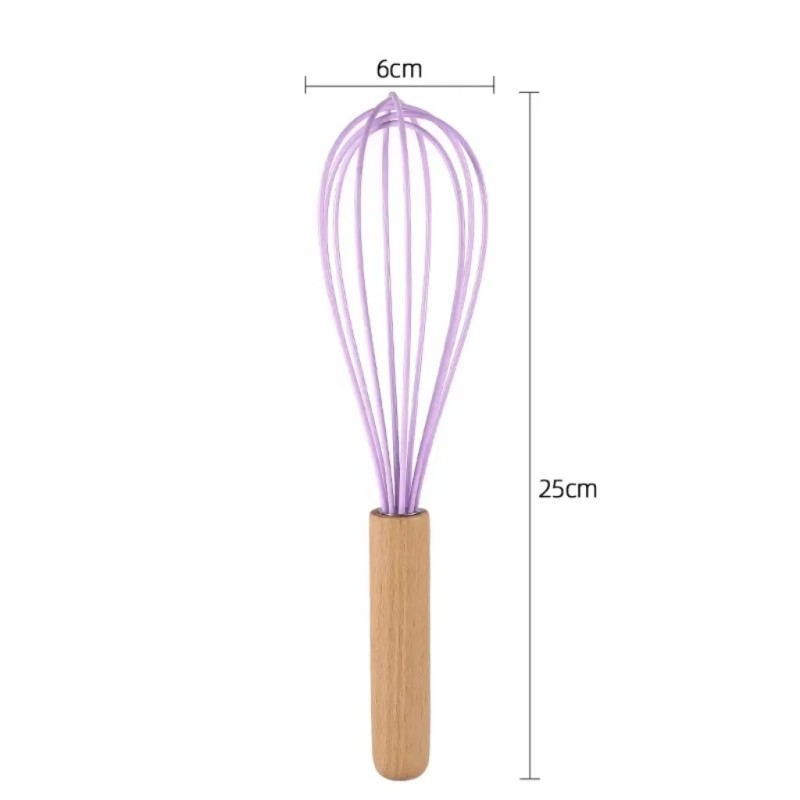 Hand Whisk Manufacturer - Egg Cream Beater Wooden Handle Manual Stirrer