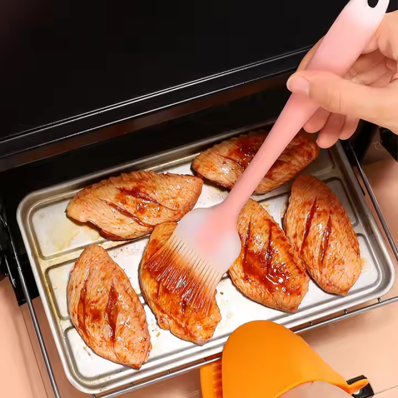 Baking Brush Supplier - Semi-Transparent Soft Silicone Pastry Oil Cake