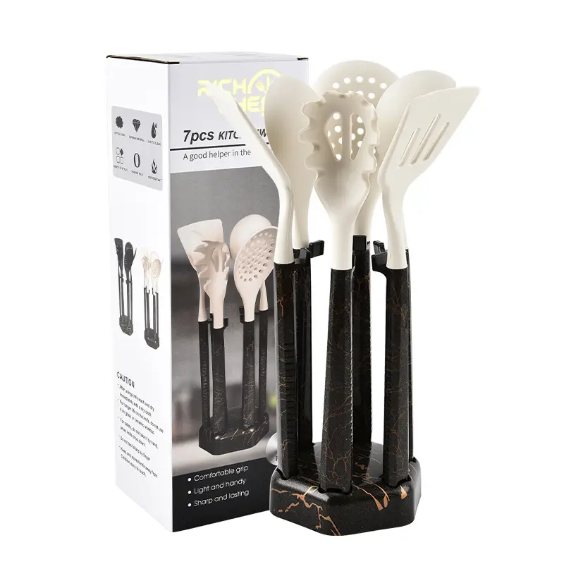 Kitchen Utensils Set Supplier - Hot Sale Silicone PP Non-Stick Spatula Rack