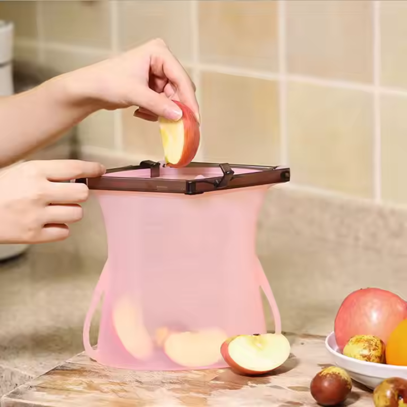 Silicone Storage Bag Manufacturer - 1000ML Eco-friendly Reusable Slide Lock