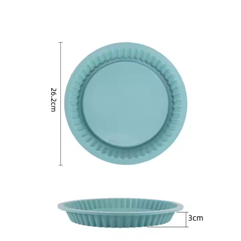 Pizza Mold Manufacturer - Non Stick Round Silicone Baking Pan Flat Tray