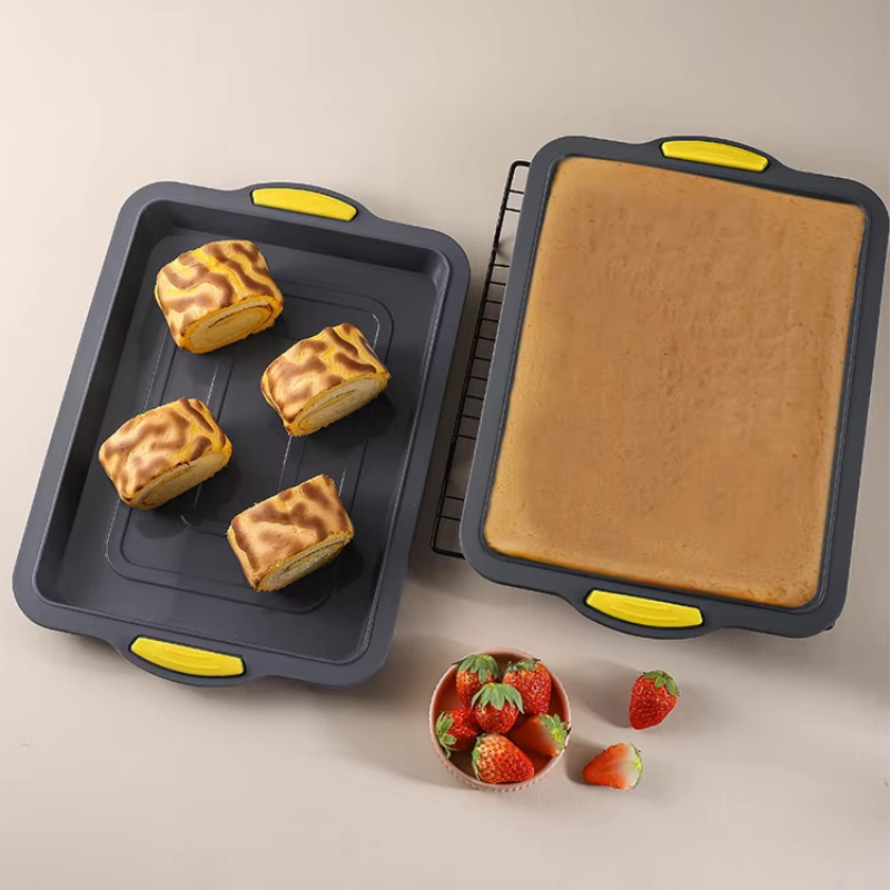 Square Cake Pan Factory - Silicone Brownie Bakeware Non-Stick Non-Slip