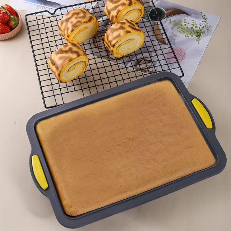 Square Cake Pan Factory - Silicone Brownie Bakeware Non-Stick Non-Slip