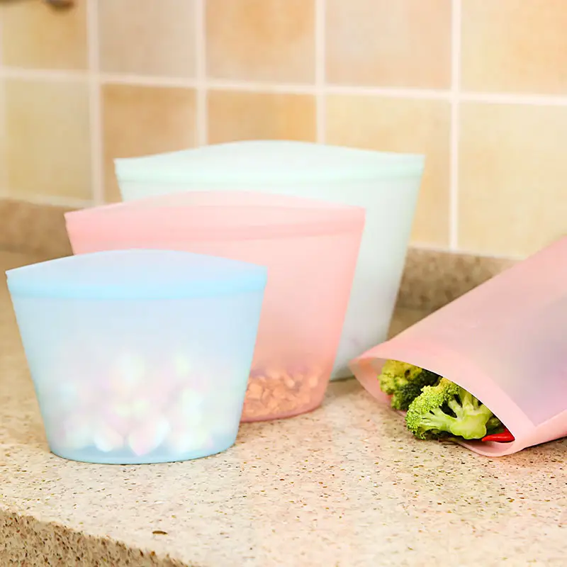Freezer Storage Bag Manufacturer - 1500ML Liquid Silicone Ziplock Kitchen