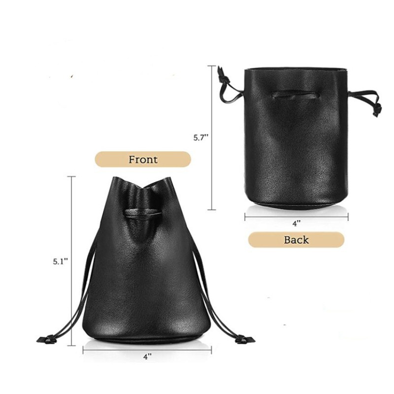 Dice Storage Bag Supplier - Vintage Premium PU Leather Drawstring Coin Pouch