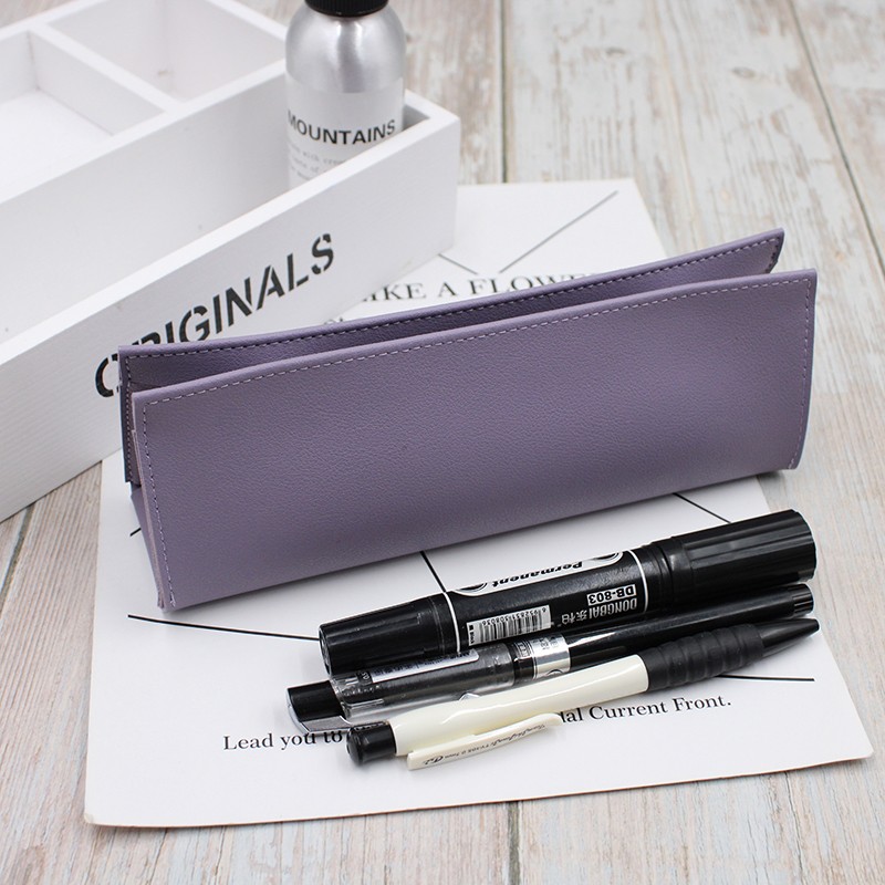 Pen Holder Supplier - Luxury PU Leather Desk Decoration Pencil Packing Box