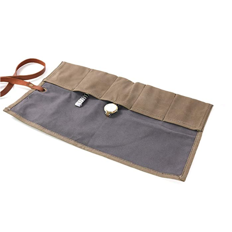 Watch Pouch Manufacturer - Premium Waxed Canvas Waterproof Travel Roll Organizer
