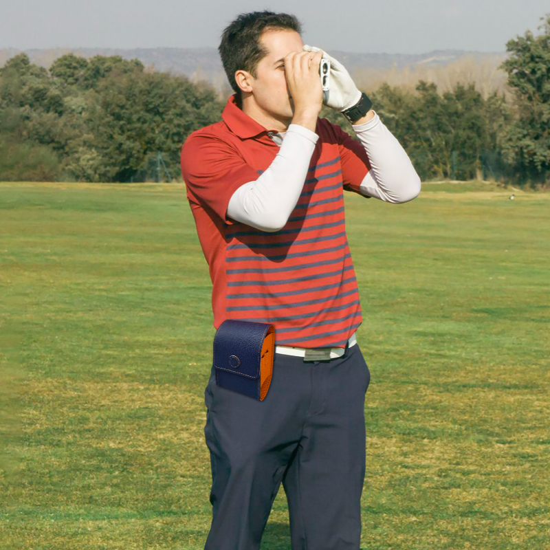 Golf Rangefinder Case Manufacturer - Portable Leather Carrying Metal Hook