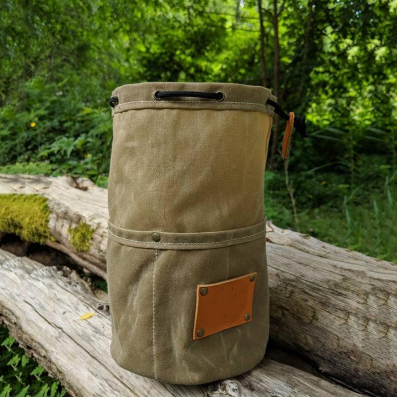 Camping Utensil Bag Manufacturer - Waxed Canvas Leather Travel Ditty Cook Set