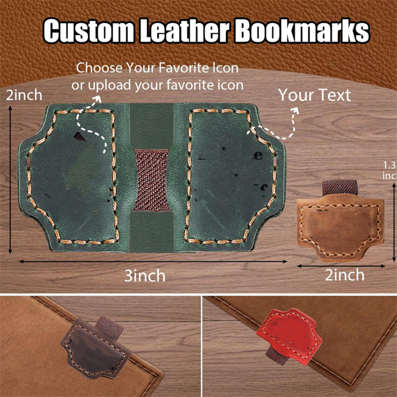 Bookmark with Pen Loop Manufacturer - Ready Colors Crazy Horse Genuine Leather