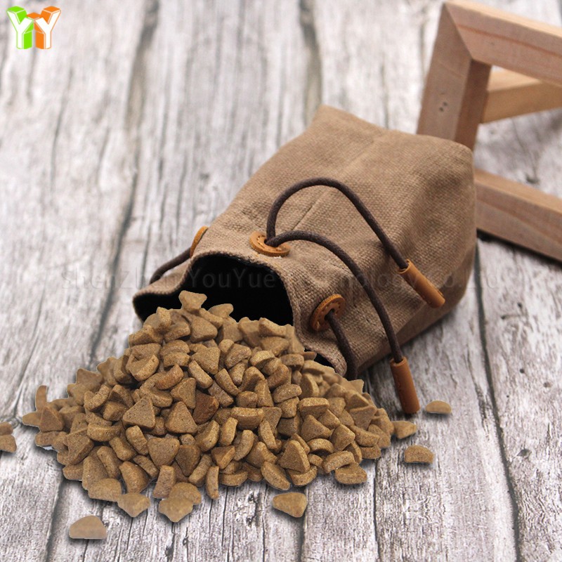 Dog Treat Bag Supplier - Waxed Canvas Travel Food Training Snack Bags