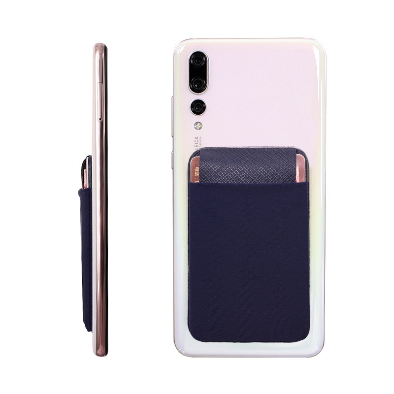 Phone Card Holder Supplier - Lycra Adhesive Stick on Credit Card Wallet