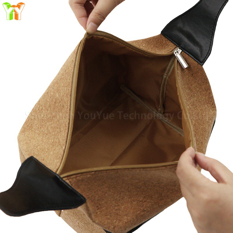 Coffee Carrier Bag Supplier - Outdoor Picnic Cork PU Leather Teaware Tote