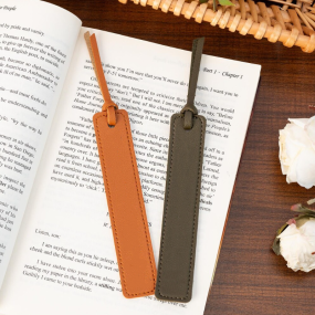 Bookmarks Supplier - Minimalist Custom PU Leather Promotional Reading