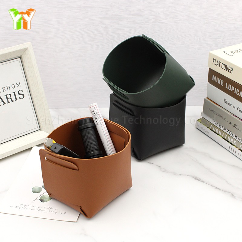 Pencil Container Supplier - Leather Pen Holder Makeup Brush Organizer Box