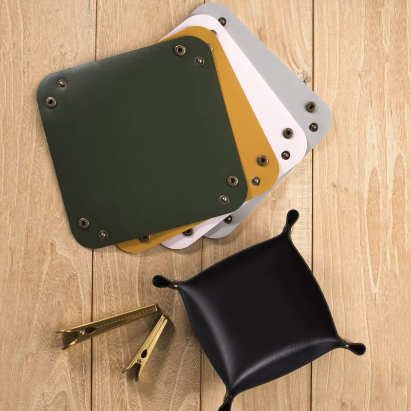 Jewelry Tray Manufacturer - Custom Logo PU Leather Key Coin Organizer Gift