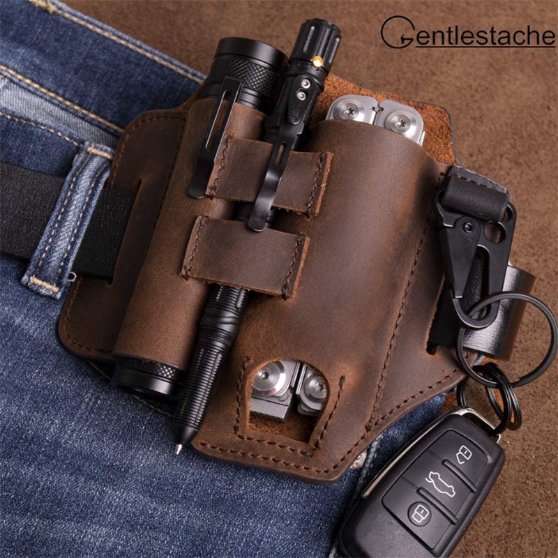 Tool Bag Supplier - Genuine Leather Heavy Duty EDC Organizer Pouch