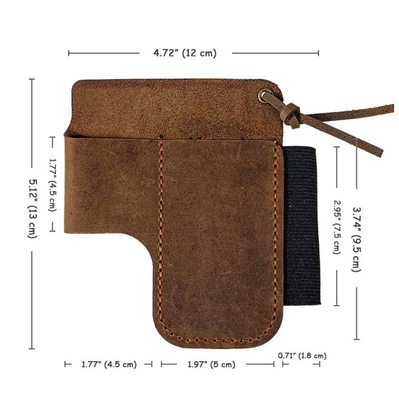 EDC Belt Organizer Supplier - Leather Pouch Holster Knife Flashlight Wallet
