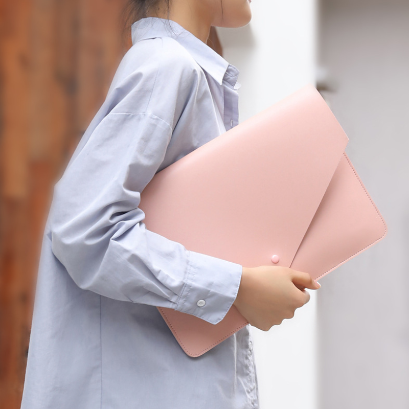 Laptop Sleeve Supplier - PU Leather Slim Waterproof Portable Envelope Bag